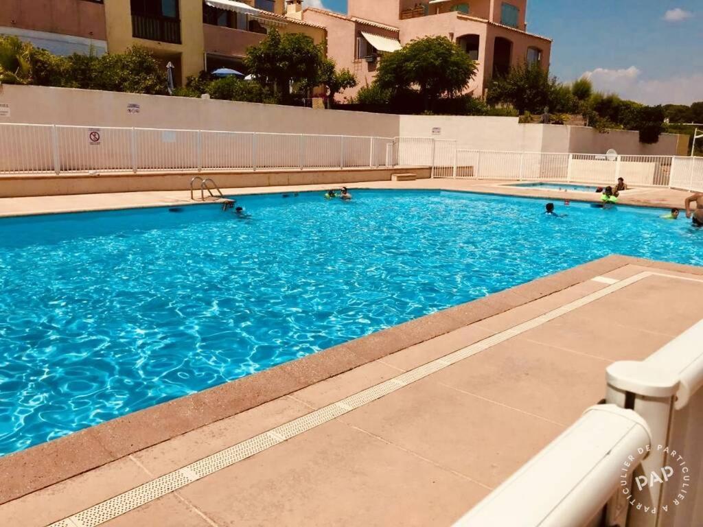 Studio Vue Mer Avec Piscine Et Terrain De Tennis Sausset-les-Pins Exteriér fotografie